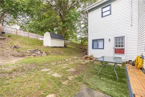 a backyard of a house