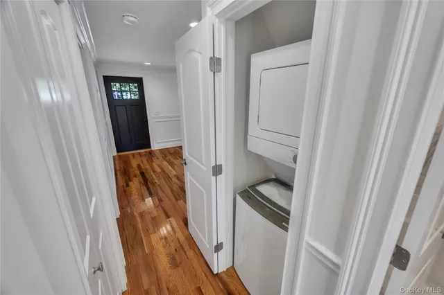 a view of a park and trees