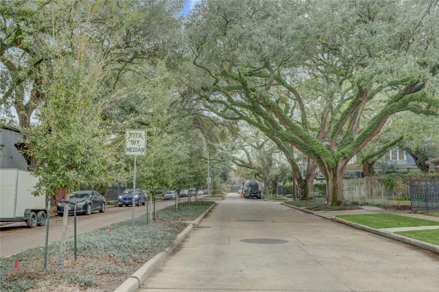 a view of street with houses