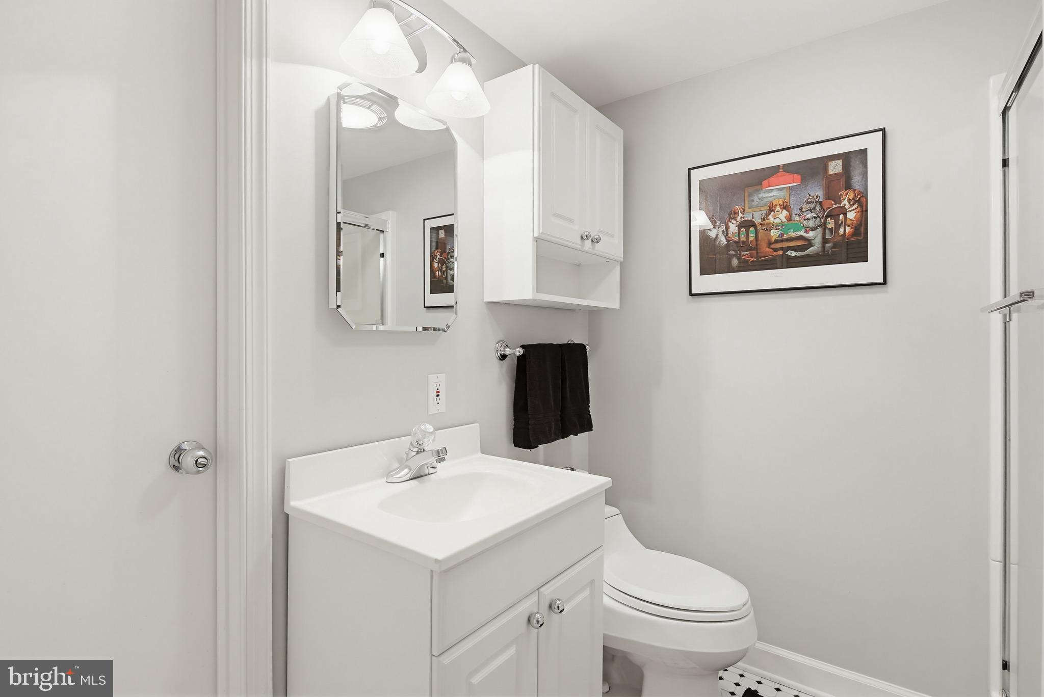 1017 Windmill Lane Silver Spring, MD 20905 - Photo 37 of 57 a bathroom with a toilet a sink and mirror