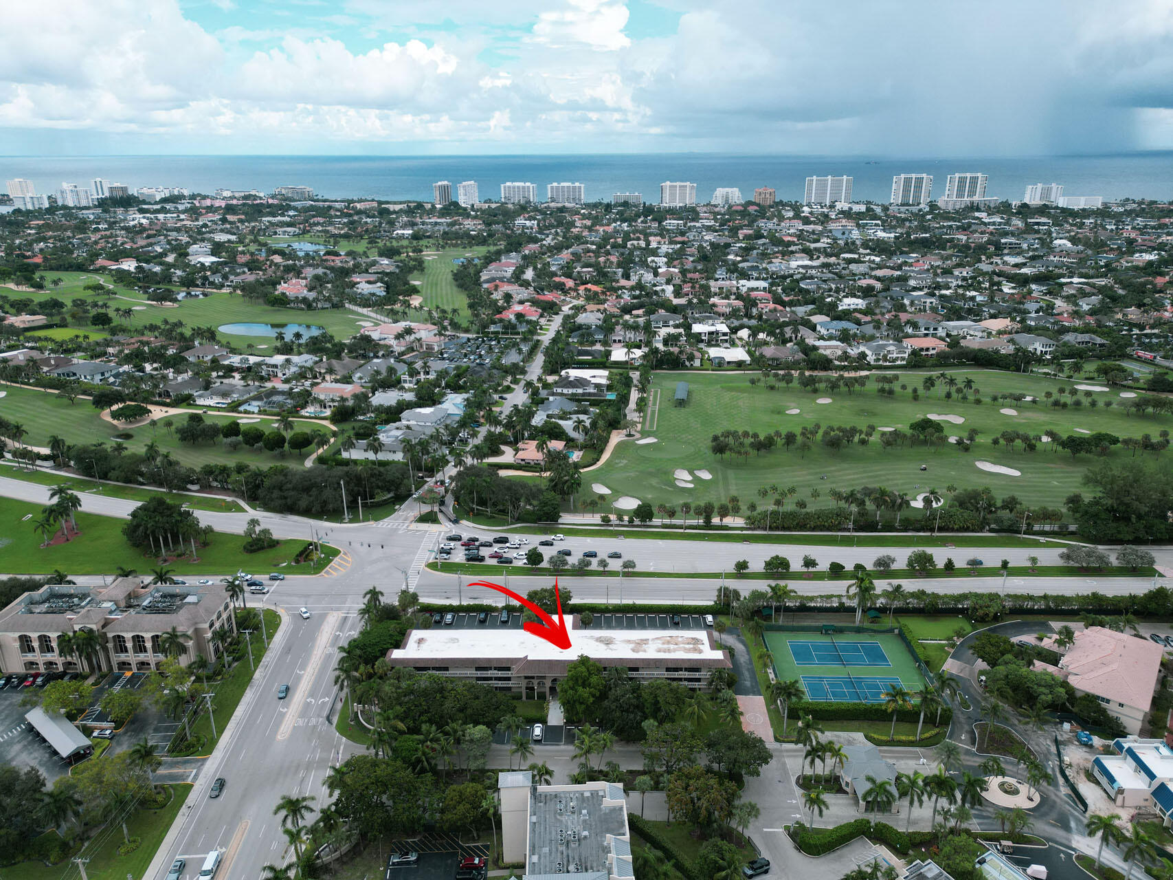 100 Royal Palm Way, Unit 2010 Boca Raton, FL 33432 - Photo 2 of 31 an aerial view of a city with lots of residential buildings lake and ocean view