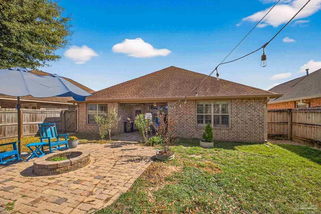 a backyard of a house