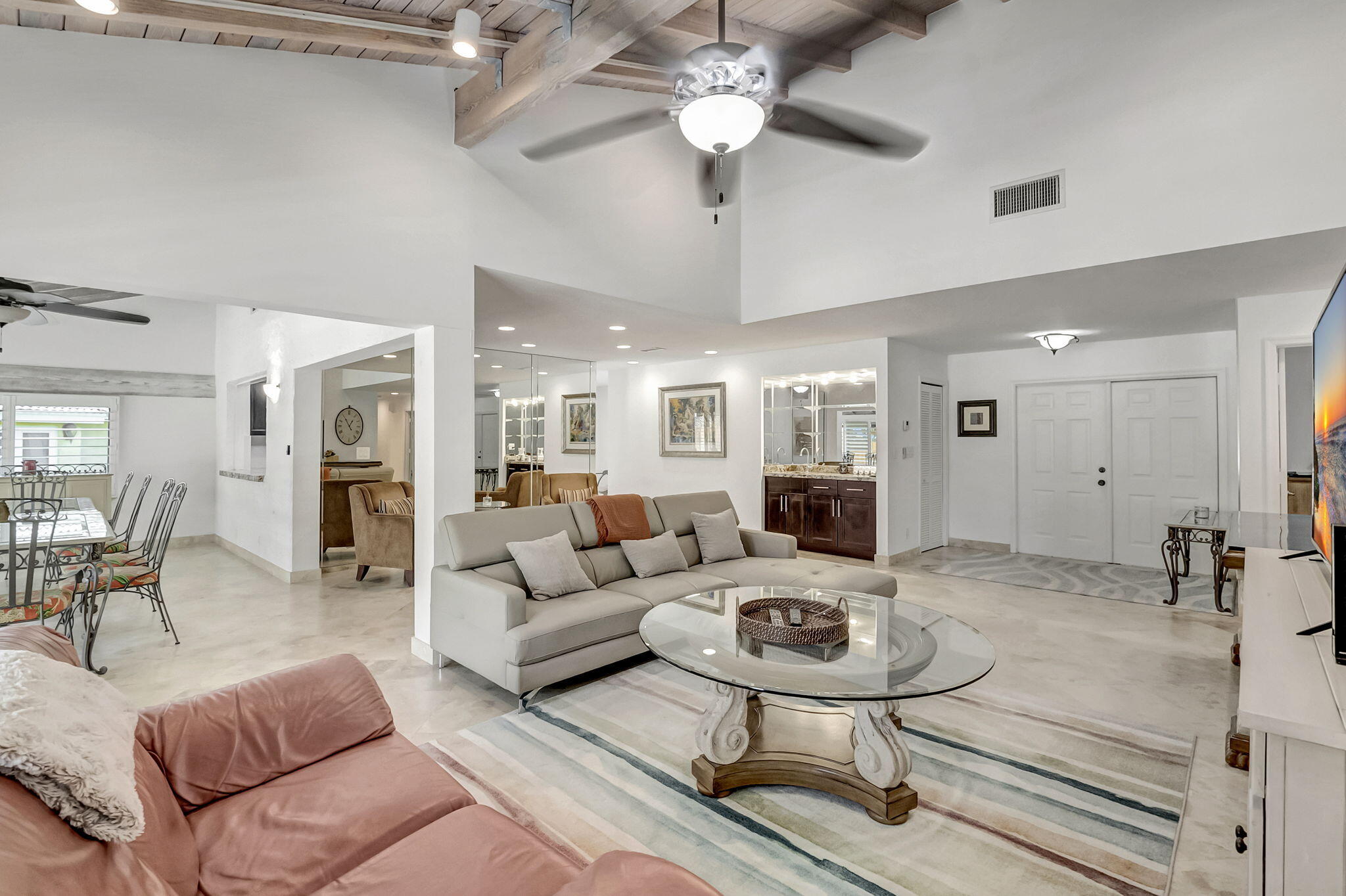804 Foxpointe Circle Delray Beach, FL 33445 - Photo 10 of 43 a living room with furniture and a wooden floor