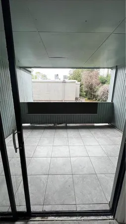 a view of a glass door