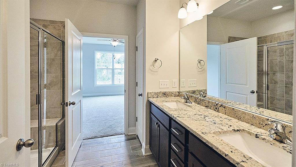 31 Finley Ridge Way, Unit 46 Greensboro, NC 27455 - Photo 13 of 23 Beautiful Master Bath, 2 sinks with walk in tiled shower