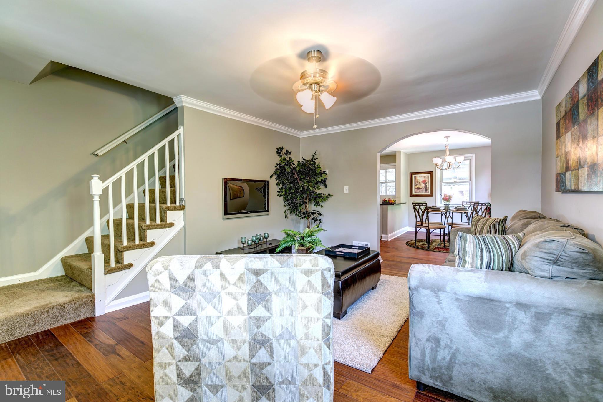 7412 Kirtley Road Baltimore, MD 21222 - Photo 4 of 30 Living Room With Ceiling Fan