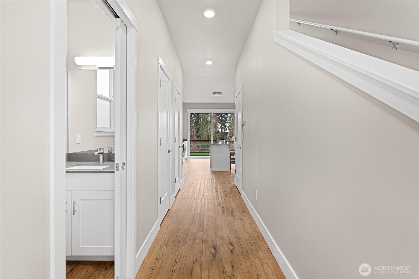 1884 Front Street Lynden, WA 98264 - Photo 7 of 35 a view of a hallway with wooden floor