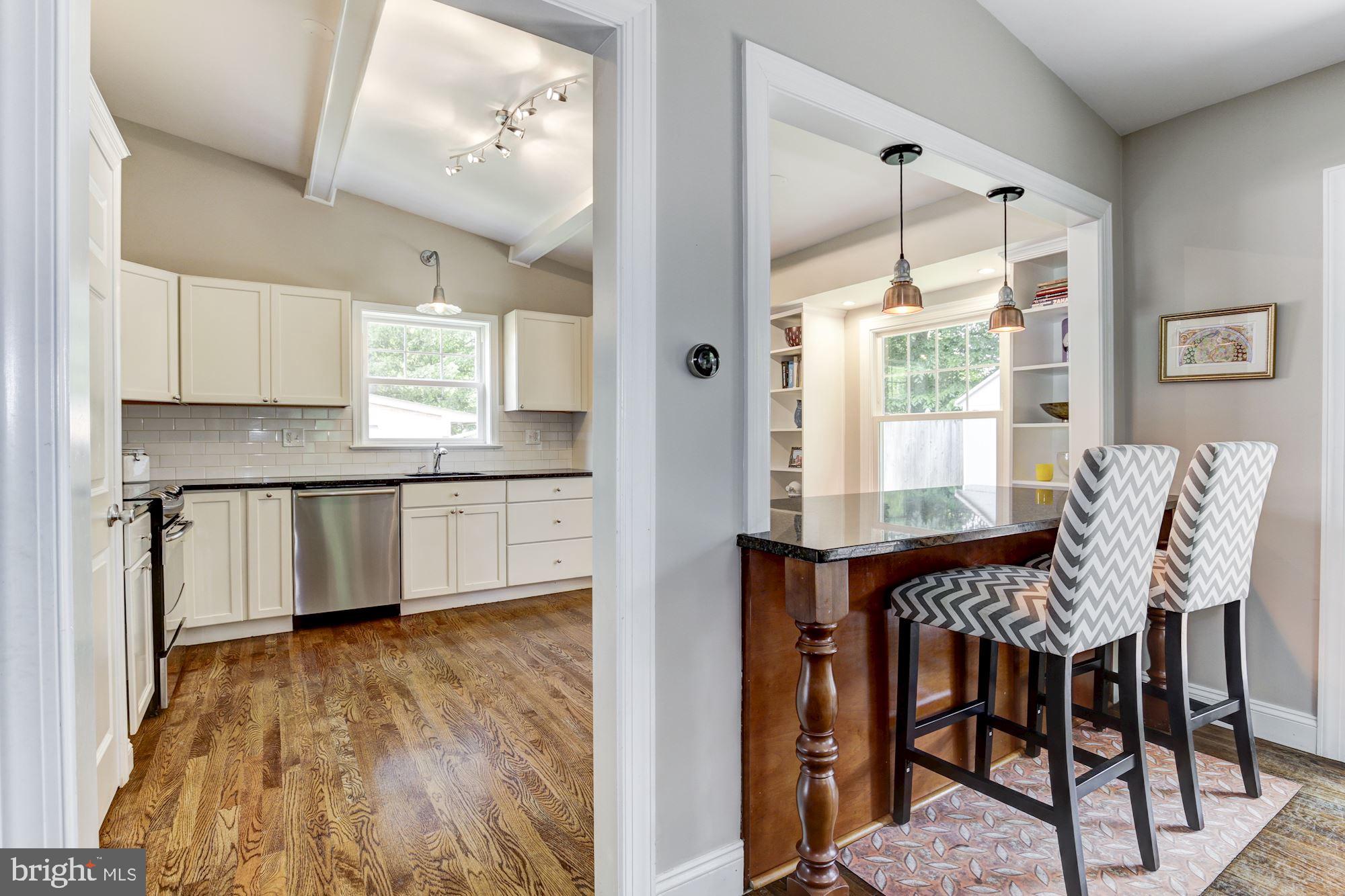 9907 Harrogate Road Bethesda, MD 20817 - Photo 4 of 17 Gourmet kitchen with countertop seating