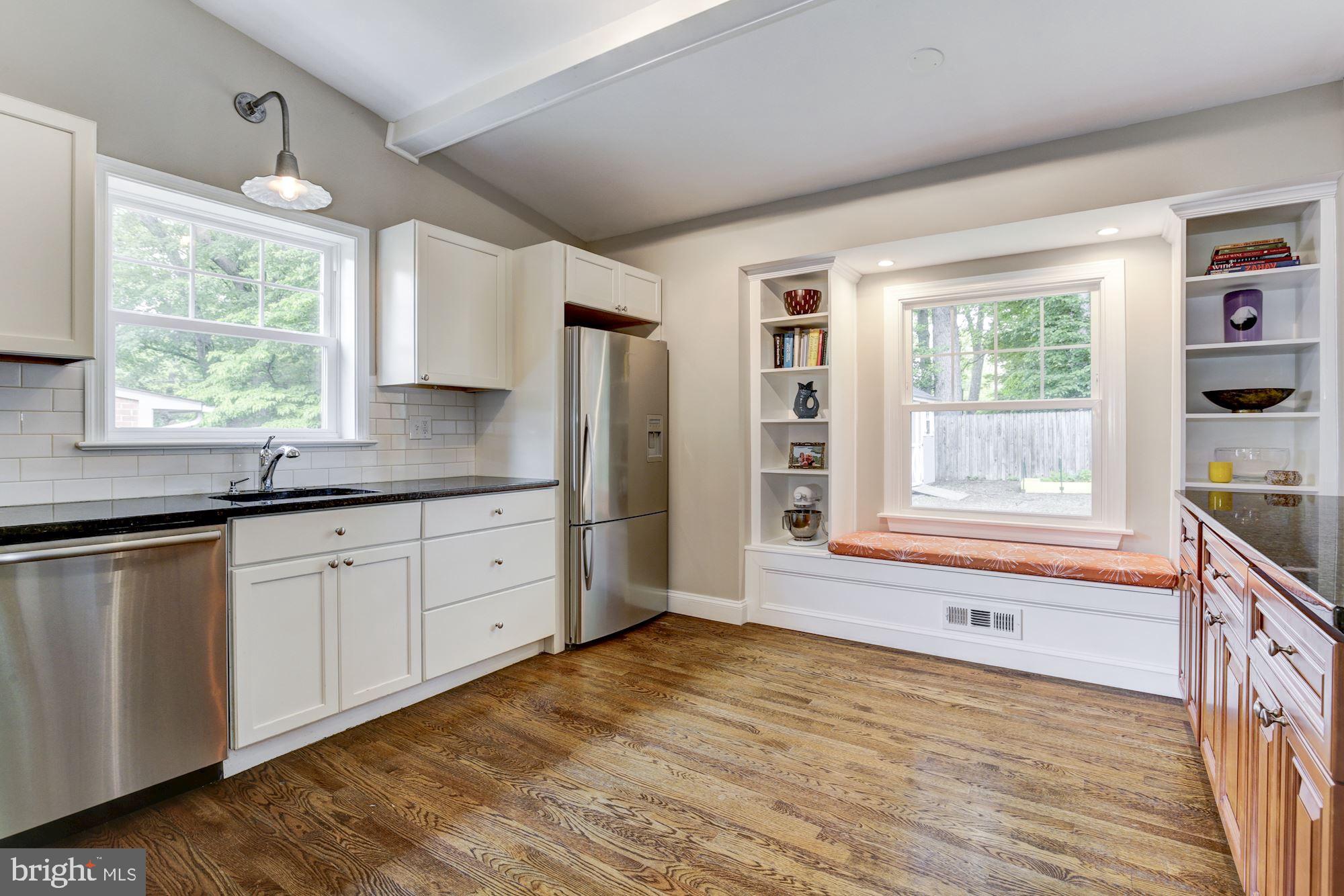 9907 Harrogate Road Bethesda, MD 20817 - Photo 5 of 17 Spacious updated kitchen with charming window seat