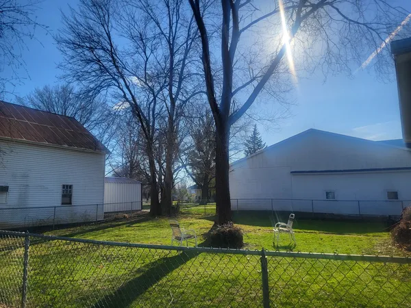 a view of house with backyard