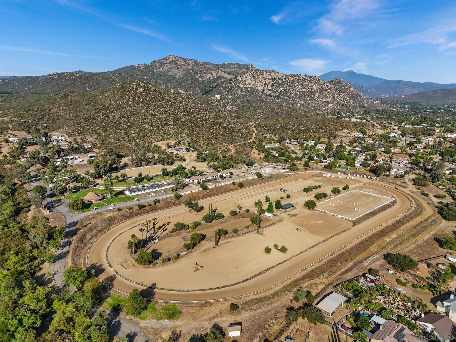 23849 Gymkhana Road Ramona, CA 92065 - Photo 55 of 57 an aerial view of a house with a mountain