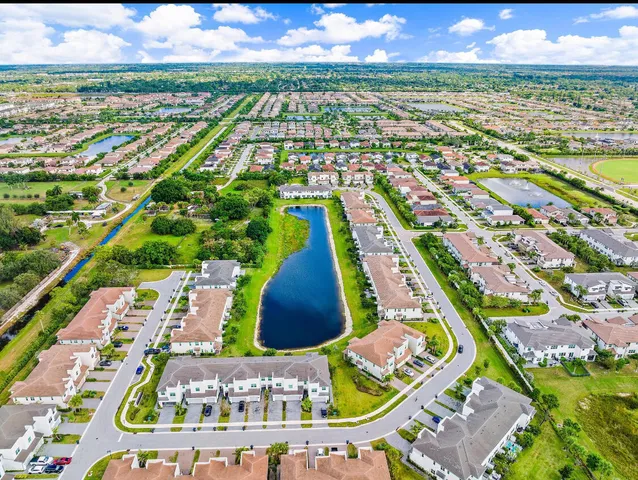 an aerial view of multiple house
