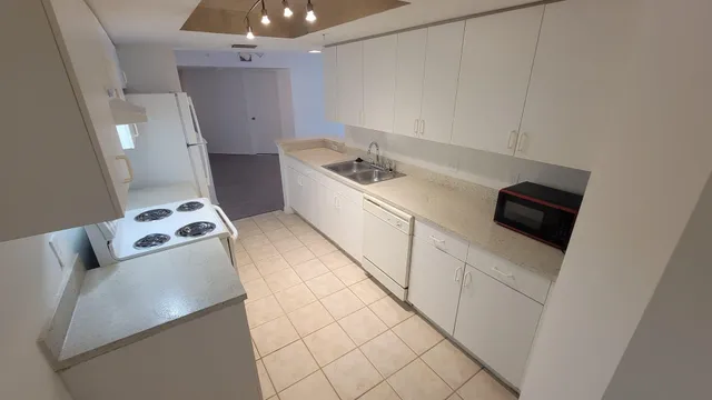 a view of a room with an empty door