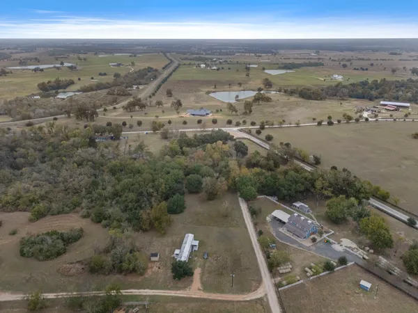 an aerial view of multiple house
