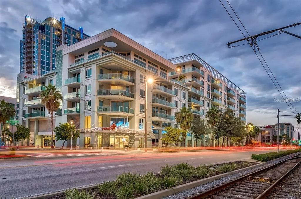 a front view of a building