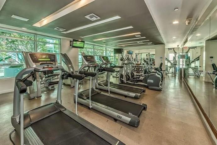 912 Channelside Drive, Unit 2803 Tampa, FL 33602 - Photo 18 of 34 a view of a room with gym equipment