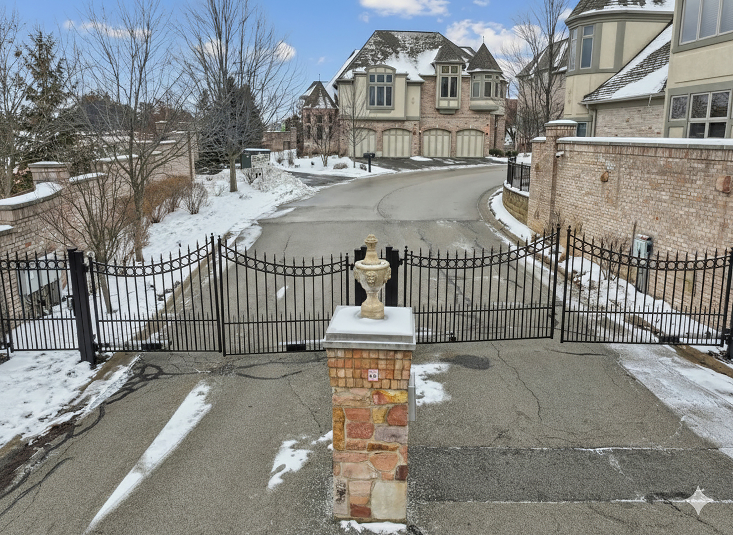 1407 Rue Paris Place Inverness, IL 60067 - Photo 32 of 38 a view of a brick house with large trees in front of it