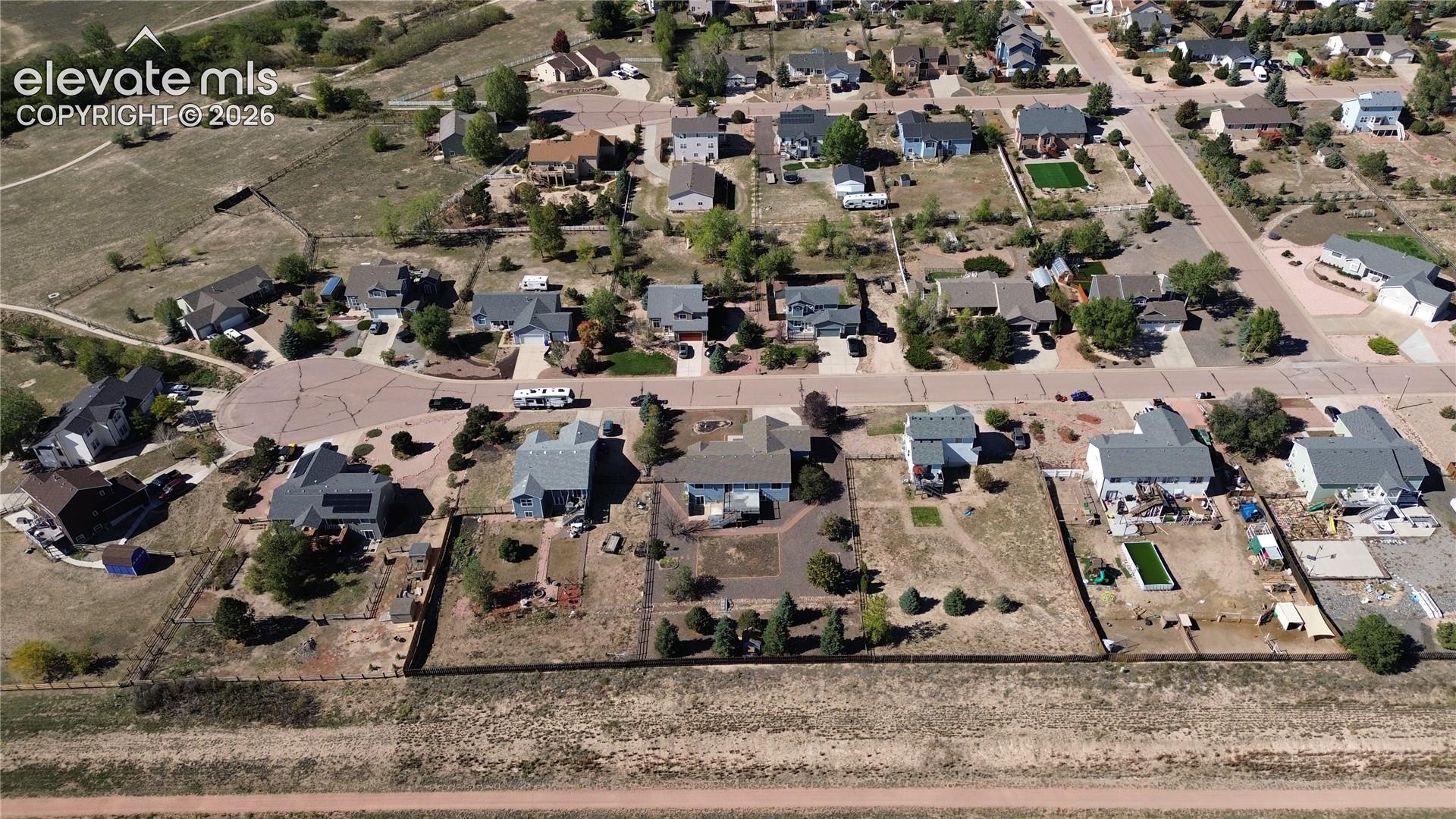 7869 Fort Smith Road Peyton, CO 80831 - Photo 12 of 50 Aerial view of home and neighborhood.