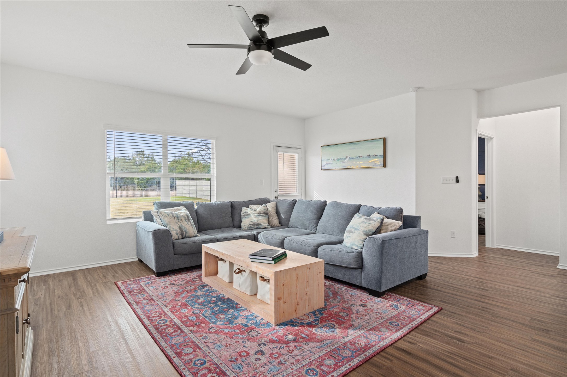 424 Wolf Springs Road Georgetown, TX 78628 - Photo 10 of 37 a living room with furniture and a large window