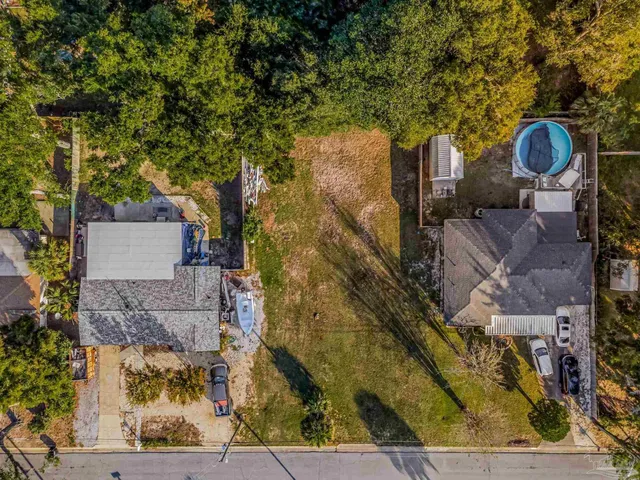 a view of backyard with green space