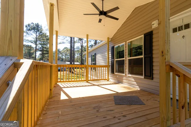 a view of a house with a balcony
