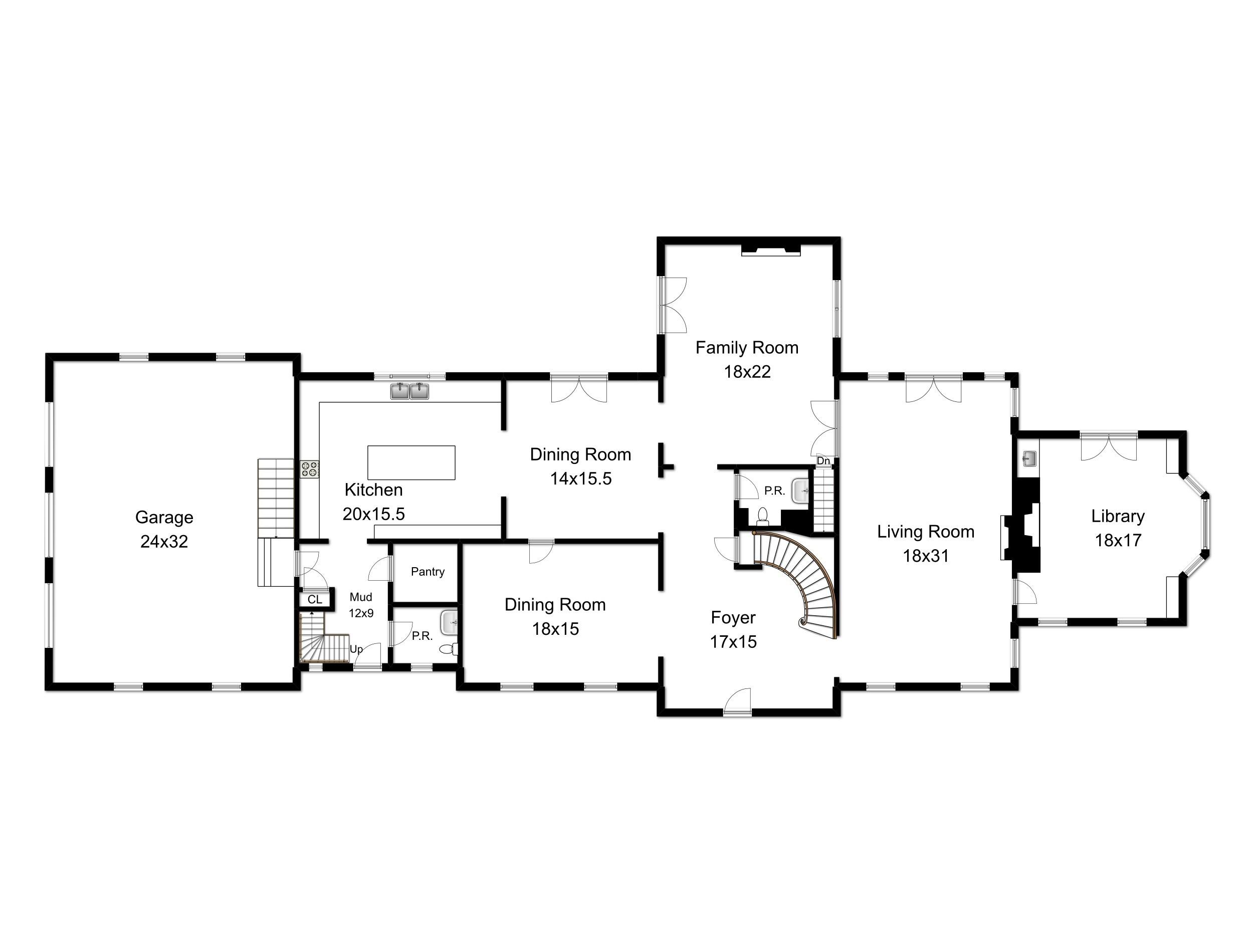 1325 Smith Ridge Road New Canaan, CT 06840 - Photo 26 of 28 a picture of a floor plan