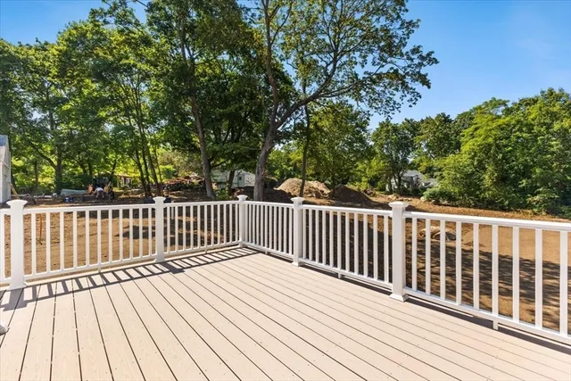 a view of wooden deck