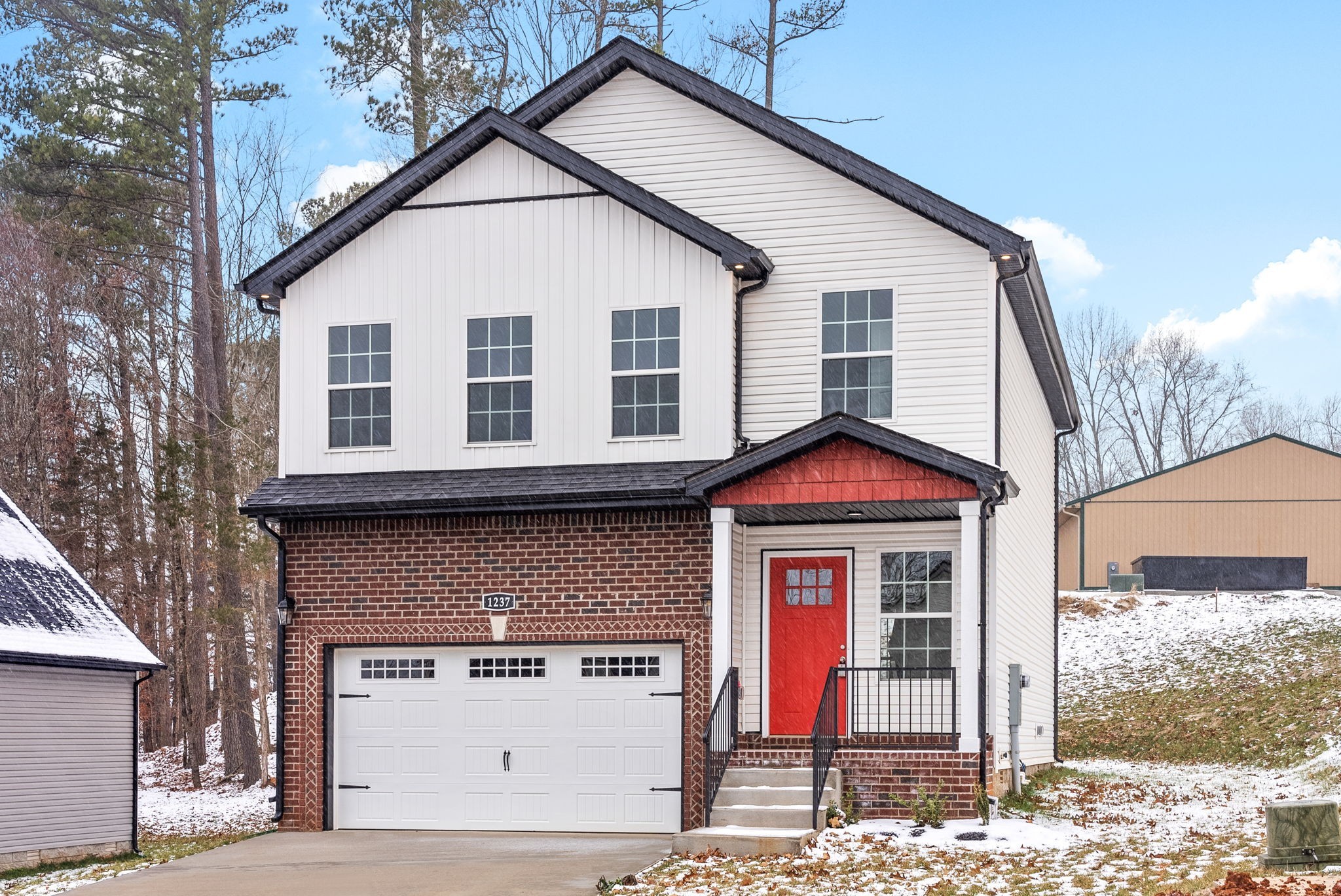 a view of a house with entrance