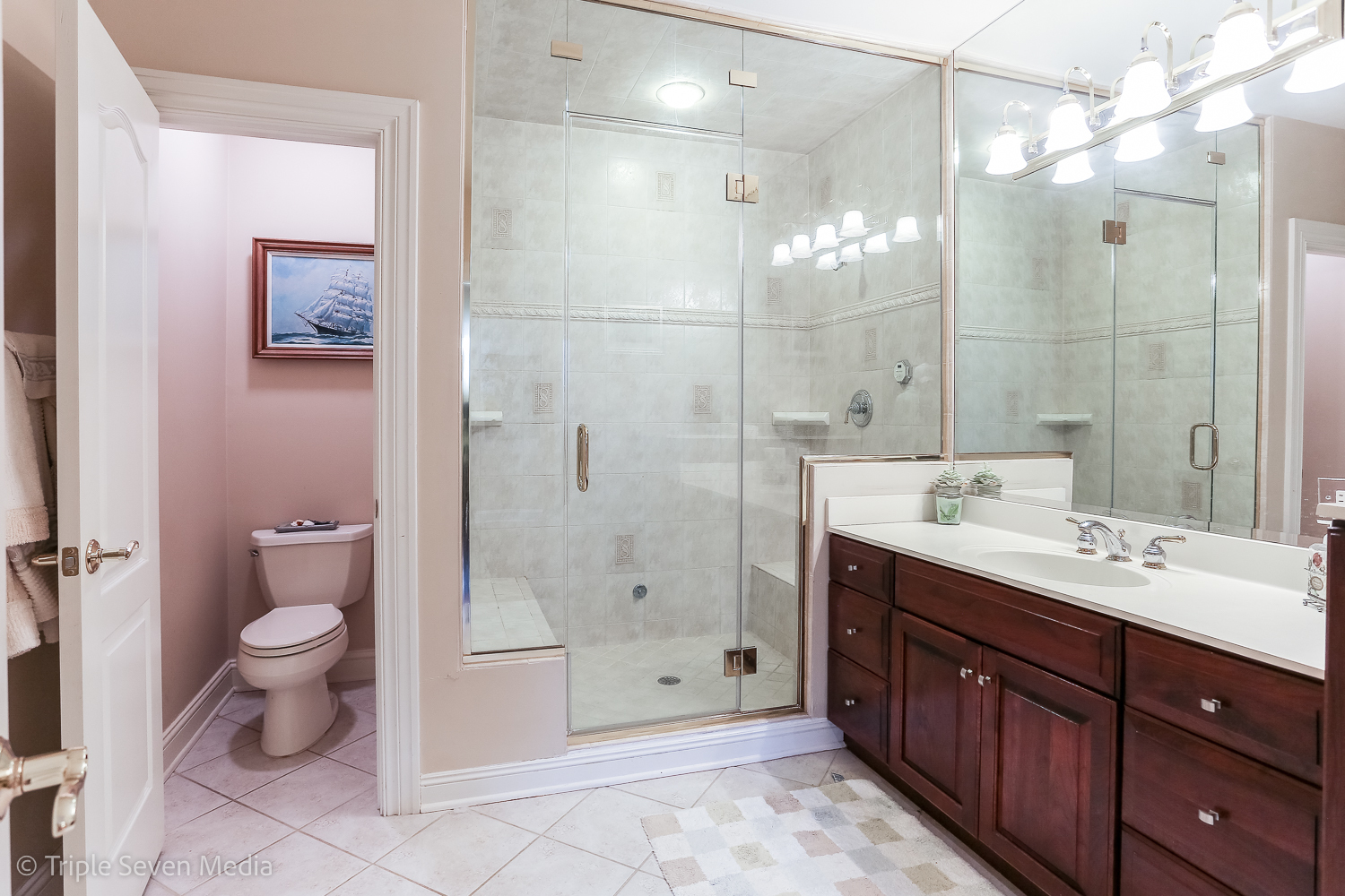 721 Chatfield Road New Lenox, IL 60451 - Photo 62 of 76 a bathroom with a double vanity sink toilet and shower