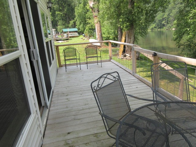 90 Riverside Lane Irvine, PA 16329 - Photo 32 of 47 Spacious deck with double wide gate