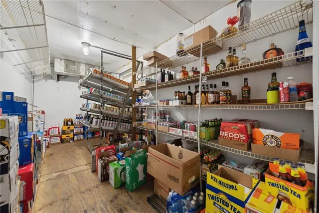 a utility room with cabinets