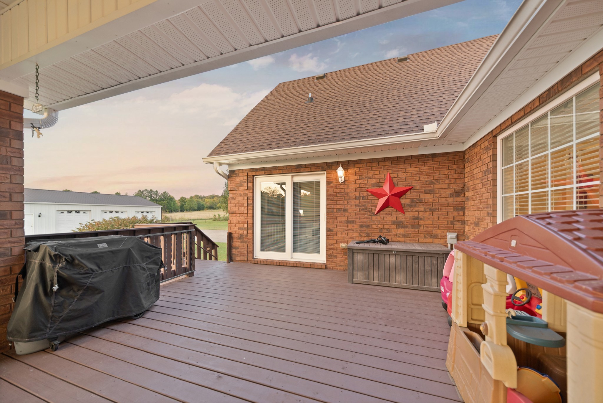 1642 Caughran Road Lewisburg, TN 37091 - Photo 50 of 92 a view of a terrace with wooden floor and iron stairs