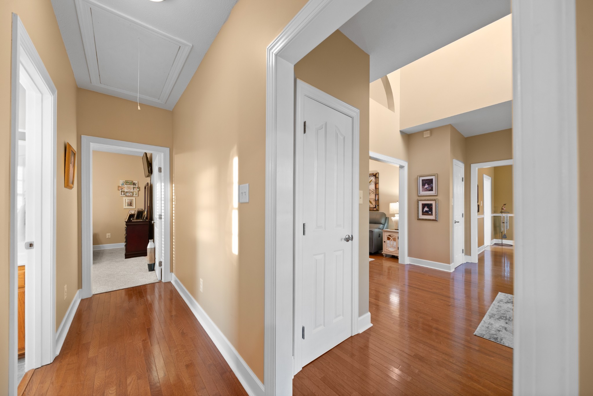 1642 Caughran Road Lewisburg, TN 37091 - Photo 9 of 92 a view of a hallway with wooden floor and a living room