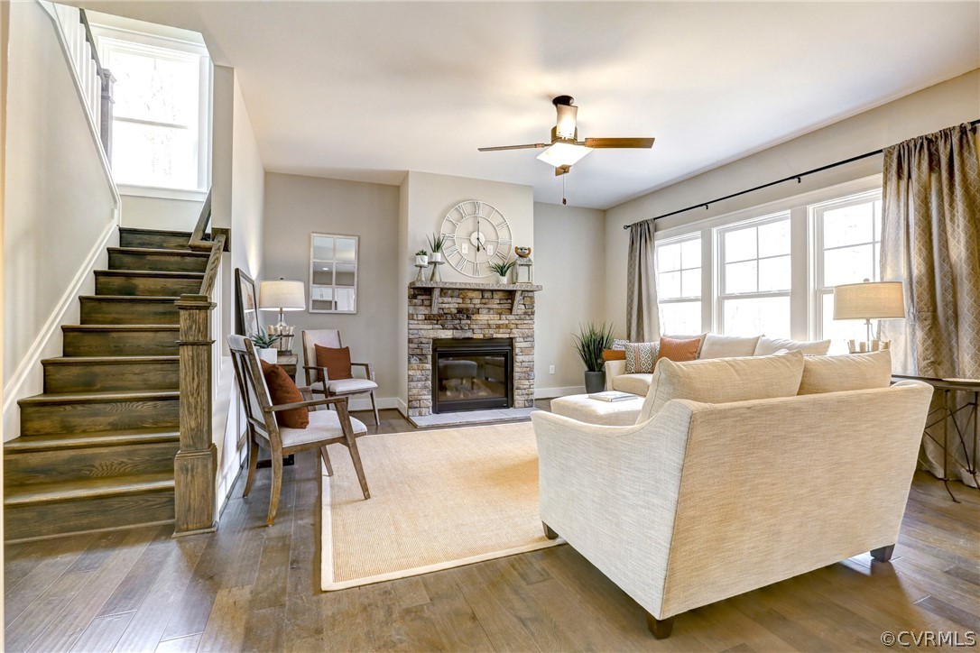 4913 Appelman Ridge Chesterfield, VA 23832 - Photo 3 of 21 a living room with furniture and a fireplace