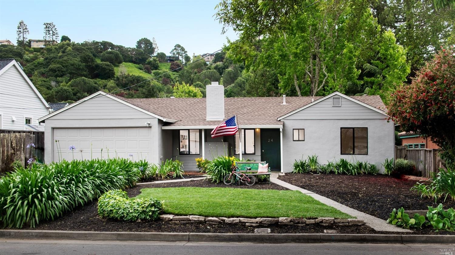 24 Apollo Road Tiburon, CA 94920 - Photo 1 of 1 a front view of a house with a yard