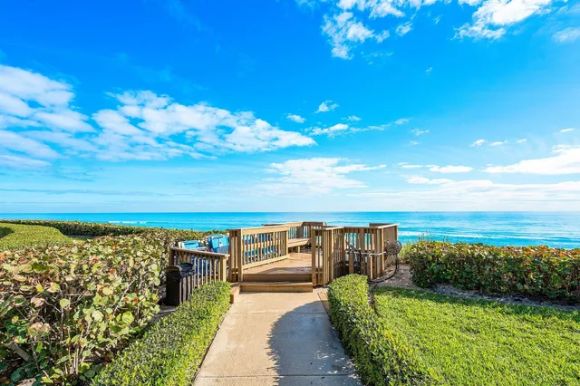a view of swimming pool with ocean view