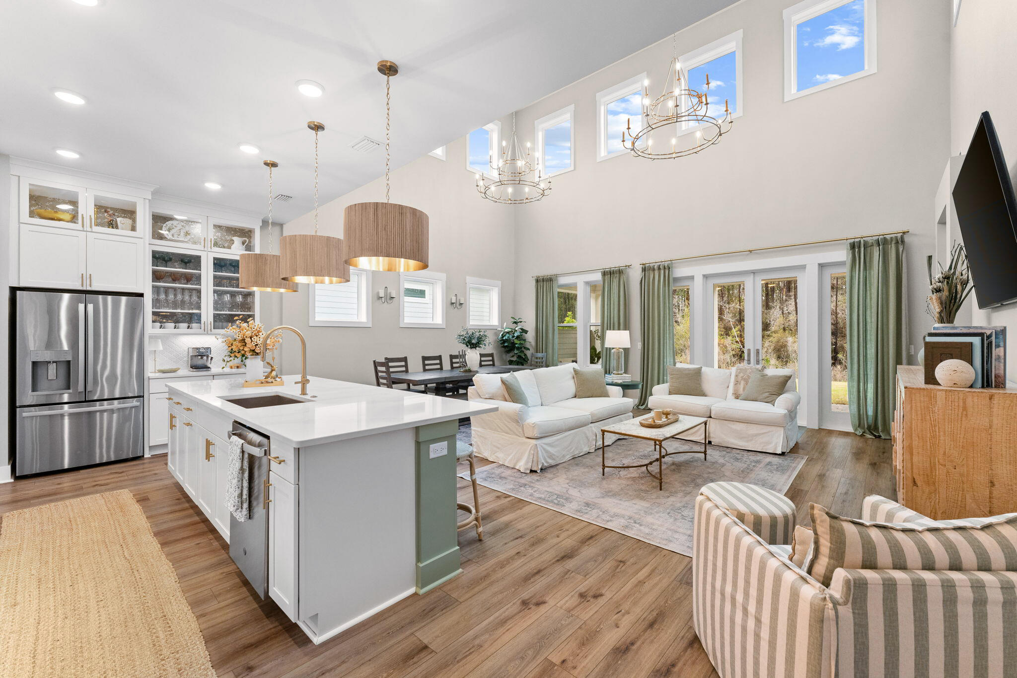 61 Anastasia Cir Inlet Beach Inlet Beach, FL 32461 - Photo 6 of 36 Kitchen and Living Room