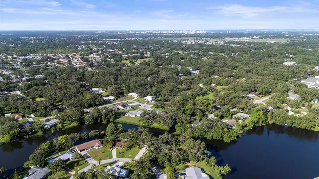 an aerial view of a city with lots of residential buildings