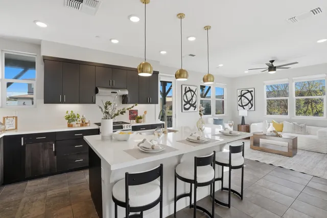 a close view of dining table