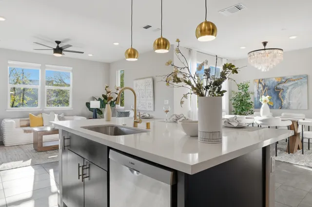 a dining room with furniture a window and wooden floor