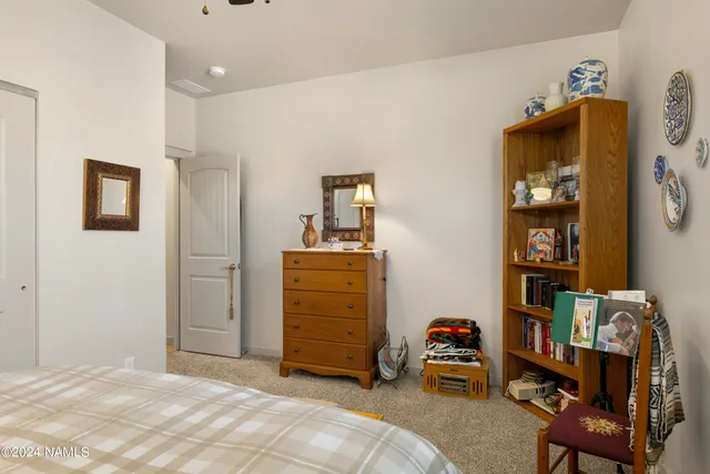 a room with furniture and closet