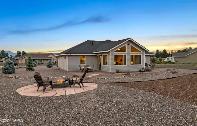 a house view with a garden space