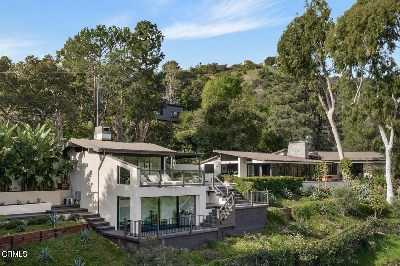 1255 Rancheros Road Pasadena, CA 91103 - Photo 1 of 10 aerial view of house with a garden