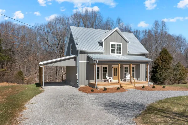 a house view with a garden space