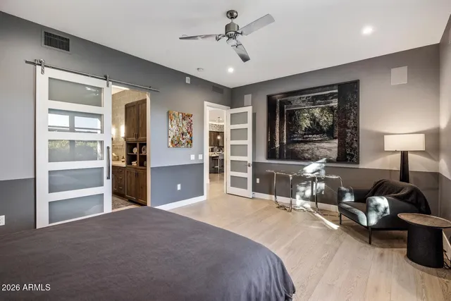 a bathroom with a double vanity sink