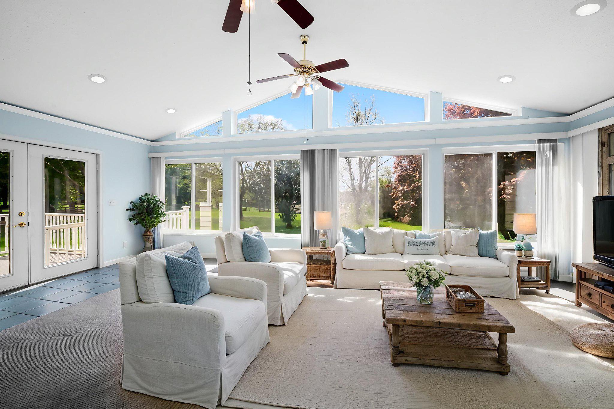 2619 Bradenbaugh Road White Hall, MD 21161 - Photo 25 of 50 a living room with furniture ceiling fan and a large window