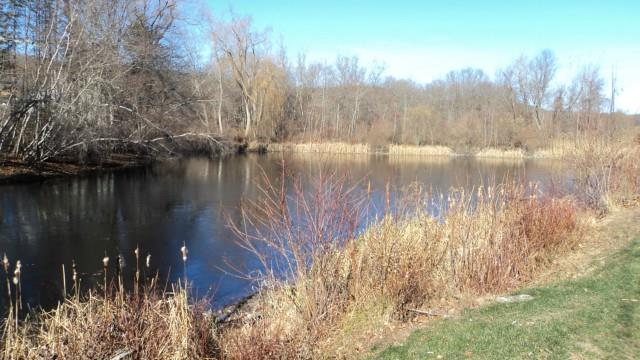 5 Pondview Circle, Unit 5 Beacon Falls, CT 06403 - Photo 18 of 18 a view of river covered by trees and buildings