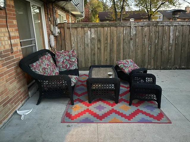 a living room with furniture and a couch