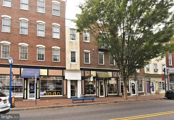 front view of a brick building