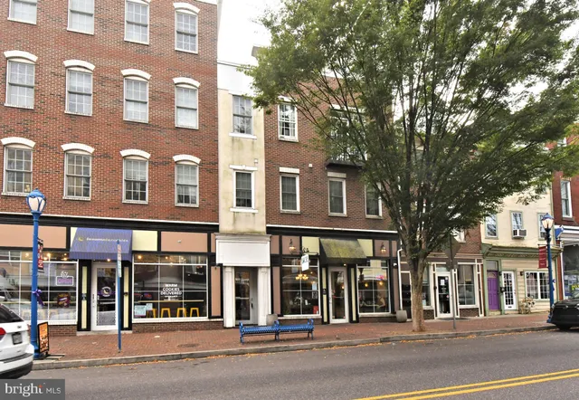 front view of a brick building